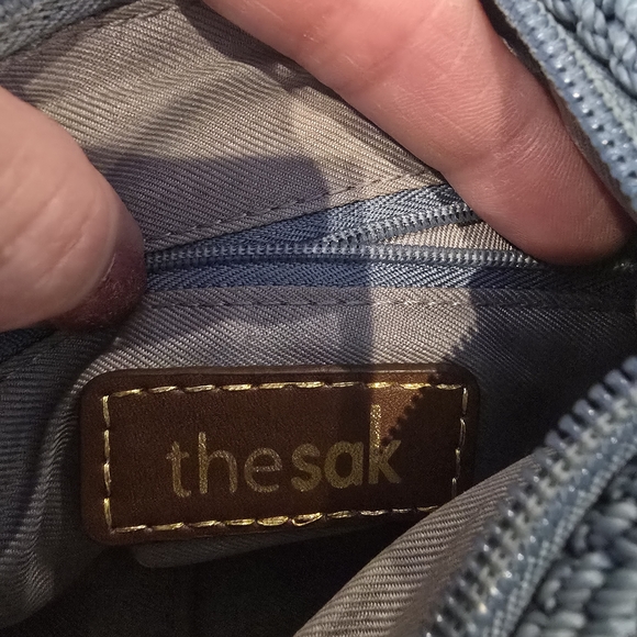 The Sak Crochet Crossbody Bag in Gray-Blue - Picture 5 of 5